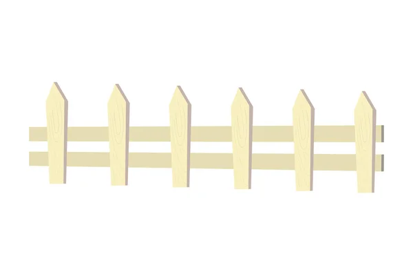 Disegno Recinzione Bianca Icona Isolata — Vettoriale Stock