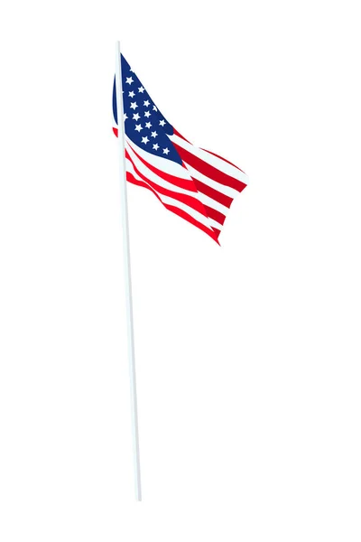 Desain Flag Yang Dinyatakan Bersama Diatas Putih - Stok Vektor