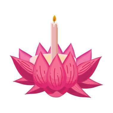 Beyaz yerine nilüfer mumu tasarımı