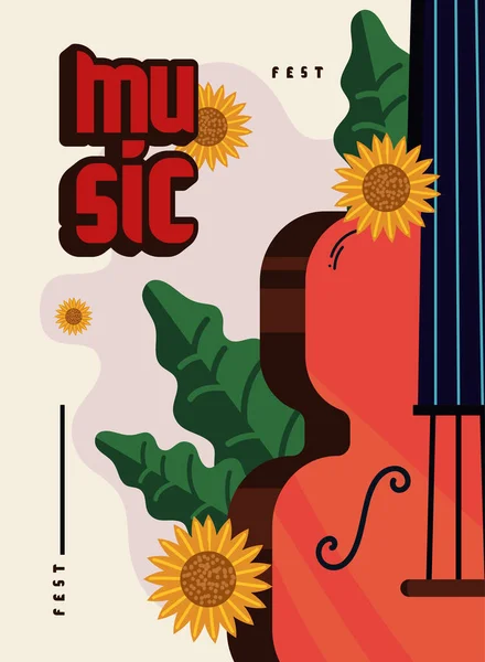 Плакат Музыкального Фестиваля Виолончелью — стоковый вектор