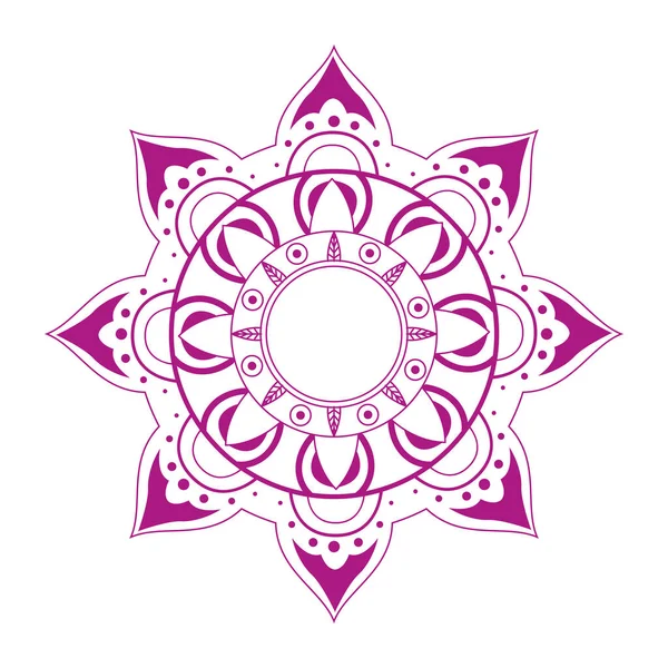 Purple Mandala Design White — Stockvektor
