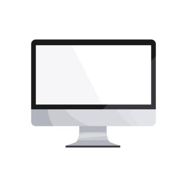 düz pc monitörü beyaz üzerine