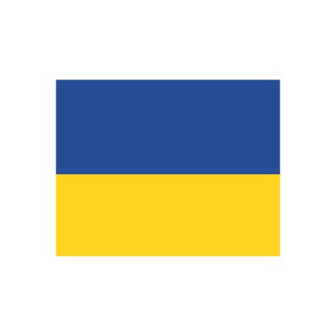 Düz Ukrayna bayrağı beyazı gösteriyor