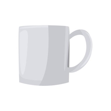 flat coffee mug over white
