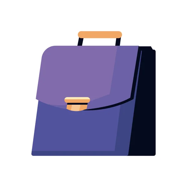 Flat Purple Briefcase White — Stock Vector