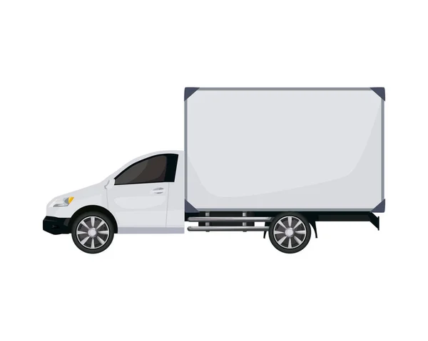 Maqueta Diseño Camiones Sobre Blanco — Vector de stock