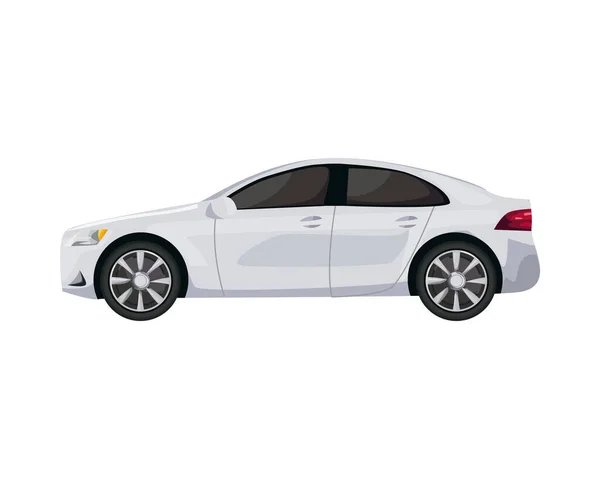 在白色的车顶上装灰色的模型 — 图库矢量图片
