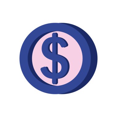 düz mor sikke beyaz üzerine