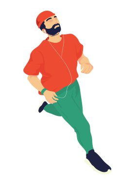 spor giyim ile çalışan adam tasarımı