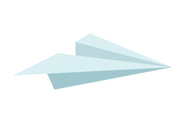 beyaz kağıt uçak izole edilmiş simge