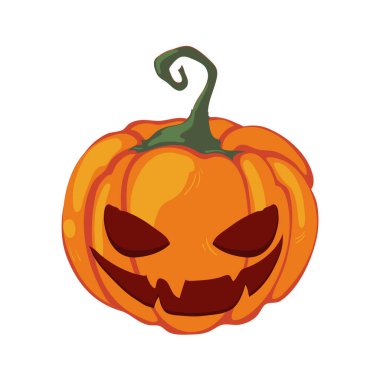 Korkunç cadılar bayramı balkabağı beyaz üzerine