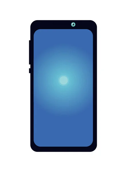Blaues Smartphone Design Über Weiß — Stockvektor