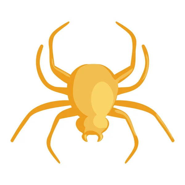 Χρυσή Αράχνη Αποκριές Πάνω Από Λευκό — Διανυσματικό Αρχείο