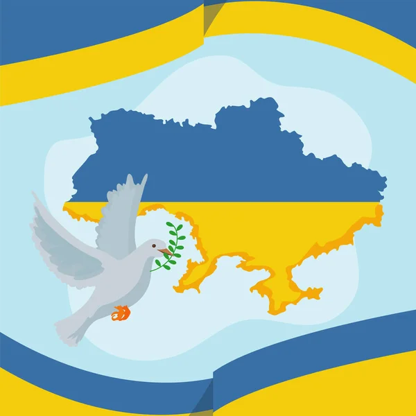 Affiche Ukraine Colombe Paix — Image vectorielle