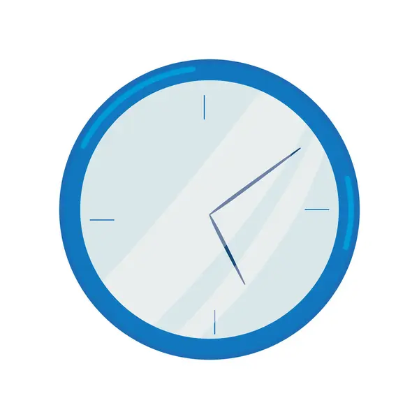 Diseño Reloj Azul Sobre Blanco — Archivo Imágenes Vectoriales