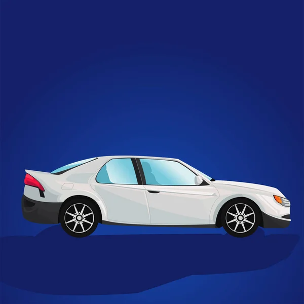 Mockup Luxe Auto Poster Blauw — Stockvector