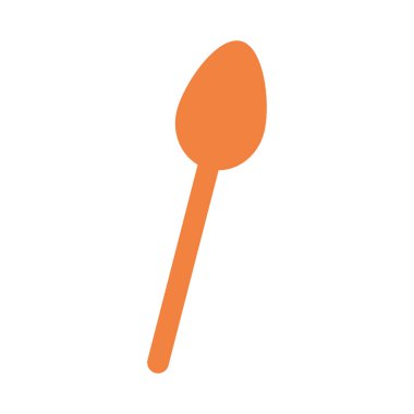 wooden spoon icon on white background