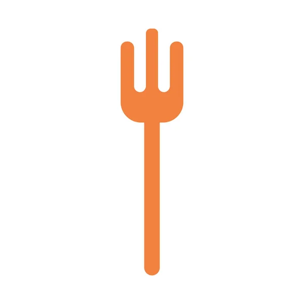 Wooden Fork Icon White Background — 스톡 벡터