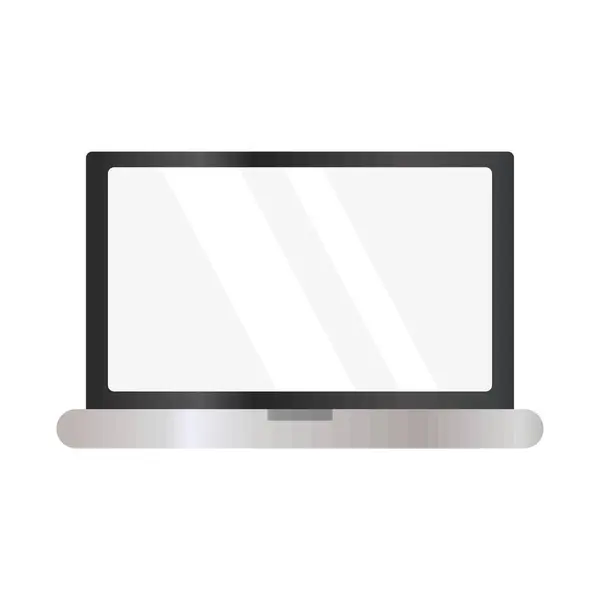 Mockup Φορητού Υπολογιστή Λευκό Φόντο — Διανυσματικό Αρχείο