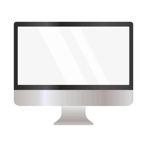 Mockup Οθόνη Υπολογιστή Λευκό Φόντο — Διανυσματικό Αρχείο