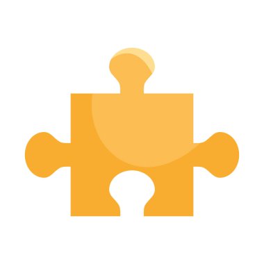 Beyaz arkaplanda sarı yapboz