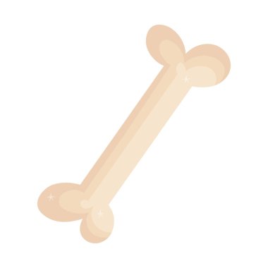 Beyaz arkaplanda beyaz kemik simgesi