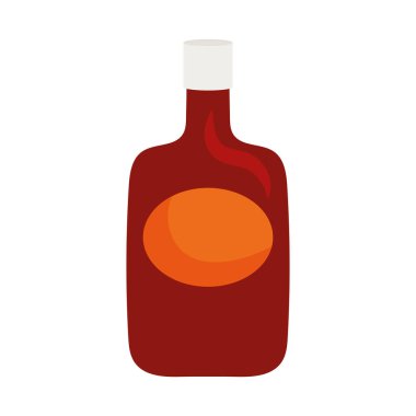 alkollü içecek şişesi simgesi izole