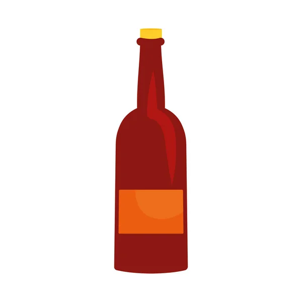 Liquor Bottle Icon White Background — Stock Vector