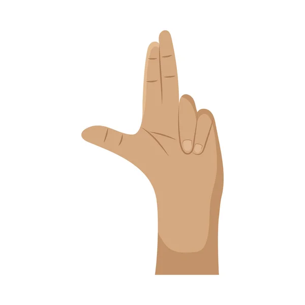 Hand Gesture Fingers — Stock Vector
