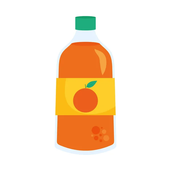Botella Jugo Naranja Sobre Fondo Blanco — Archivo Imágenes Vectoriales