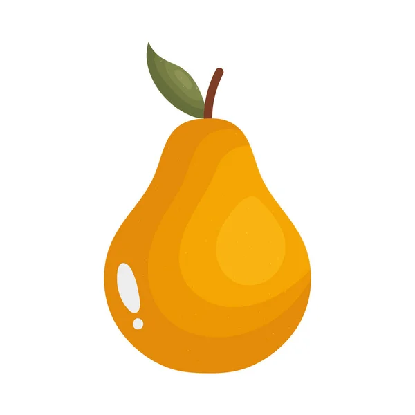 Icono Fruta Pera Sobre Fondo Blanco — Vector de stock