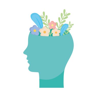 Beyaz arkaplanda çiçek başlığı simgesi