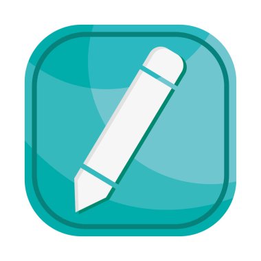 Mavi karede kalem sembolü