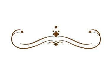 Dekoratif girdap beyaz arkaplanda gelişir