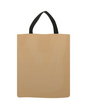 Beyaz arkaplanda kağıt torba simgesi