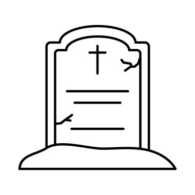 Beyaz zemin üzerine mezar simgesi