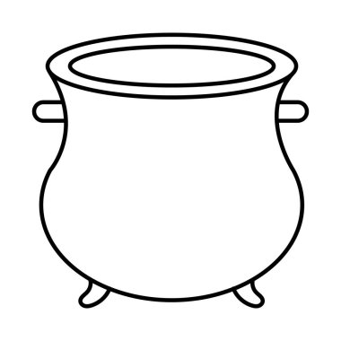 Beyaz arkaplanda kazan simgesi