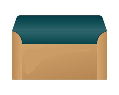 Beyaz arkaplanda zarf modeli