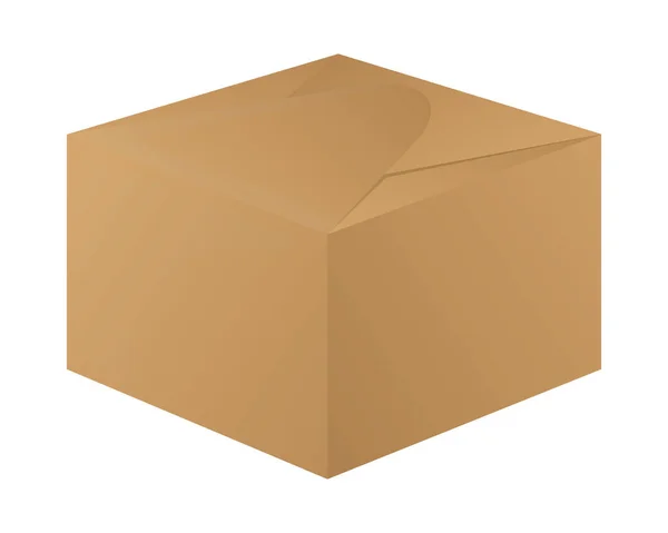 Icono Caja Papel Sobre Fondo Blanco — Vector de stock