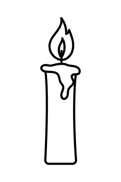 Значок Свічки Білому Тлі — стоковий вектор