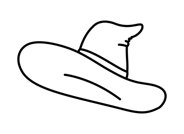 白い背景の上の魔女帽子アイコン — ストックベクタ