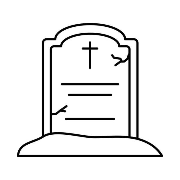 白色背景上的坟墓图标 — 图库矢量图片