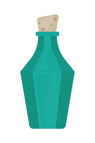Иконка Бутылки Зелья Белом Фоне — стоковый вектор