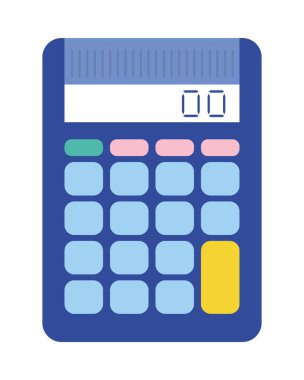 Beyaz arkaplanda hesap makinesi simgesi