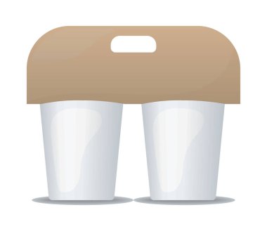 bardakları kaldırın ve beyaz arkaplanda tutun