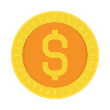 para sikkesi simgesi beyaz arkaplan