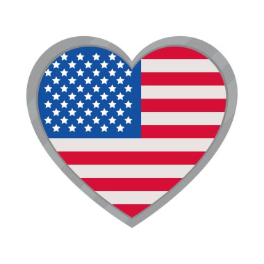 Beyaz arka planda Amerikan bayrağı