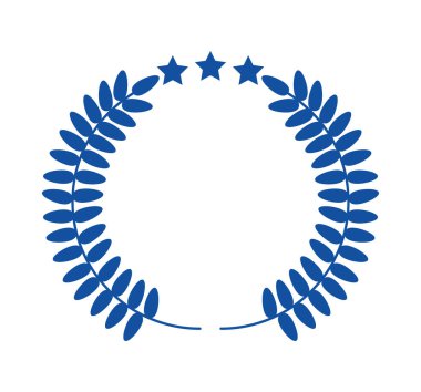 Yıldızlı mavi yapraklı çelenk