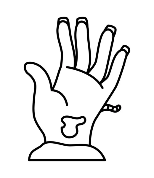 Ícone Mão Zumbi Fundo Branco — Vetor de Stock