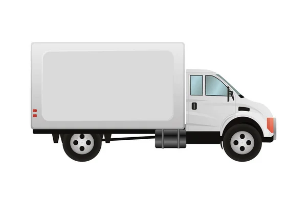 Makieta Logistyczna Ciężarówki Białym Tle — Wektor stockowy